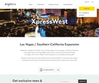 Xpresswest.com(Brightline West) Screenshot