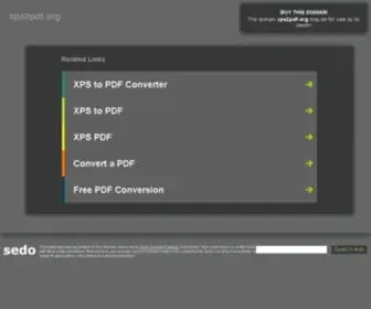 XPS2PDF.org(The Leading XPS PDF Site on the Net) Screenshot