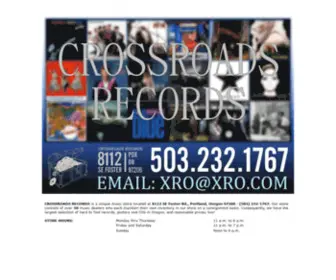 Xro.com(Crossroads Records) Screenshot