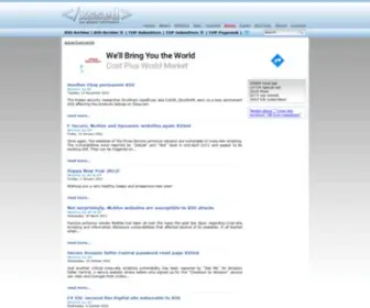 Xssed.com(Cross Site Scripting (XSS) attacks information and archive) Screenshot