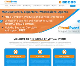 Xtendevent.com(The world of Virtual Trade Exhibition and Events) Screenshot