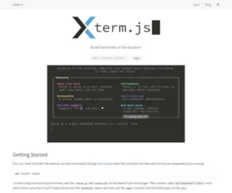 Xtermjs.org(Terminal front) Screenshot
