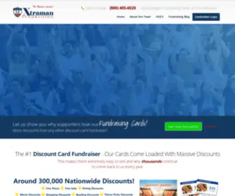 Xtramanfundraising.com(Fundraising Cards) Screenshot