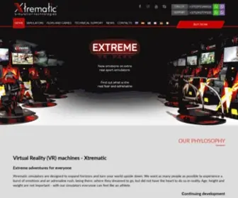 Xtrematic.com(Virtual Reality Simulators & Arcade Machines For Sale) Screenshot