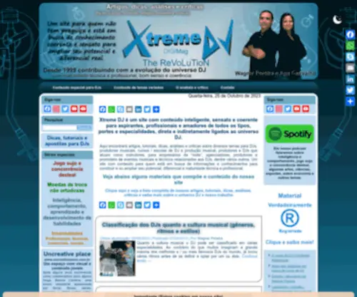 Xtreme-DJ.com(Dicas, tutoriais e artigos técnicos para DJsArtigos, dicas, análises e críticas Xtreme-DJ) Screenshot