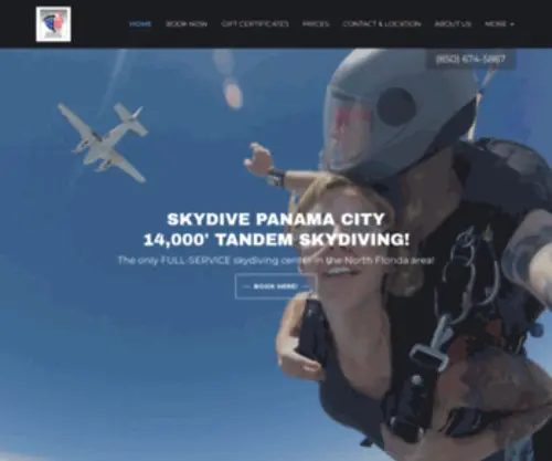 Xtremeskydivers.com(Skydive Panama City) Screenshot