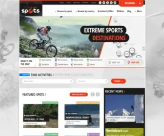 Xtremespots.com(Extreme Sports Destinations) Screenshot