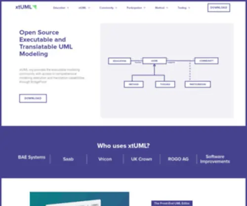 Xtuml.org(Open Source Executable and Translatable UML Modeling) Screenshot