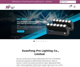 Xuanfengled.com(Guangzhou XuanFeng Lighting Co) Screenshot