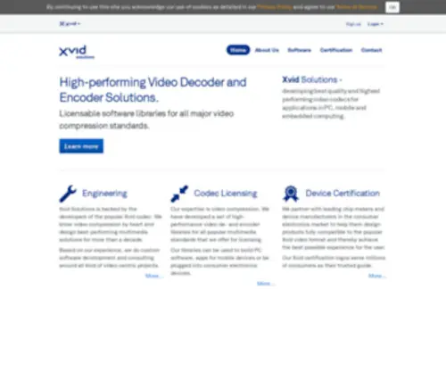 Xvidsolutions.com(Xvid Solutions) Screenshot