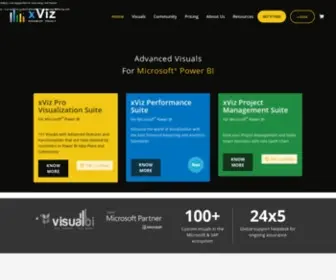 Xviz.com(XViz is an enterprise custom visuals suite for Microsoft®) Screenshot