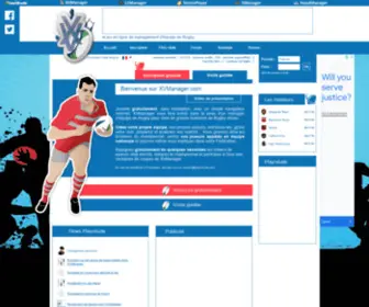 Xvmanager.com(Jeu en ligne rugby) Screenshot