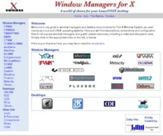 Xwinman.org(Window Managers for X) Screenshot