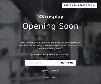 XXcosplay.com(Buy Anime Cosplay Costumes) Screenshot