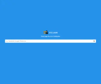 XYzlogin.com(Find Login for A to Z Websites) Screenshot