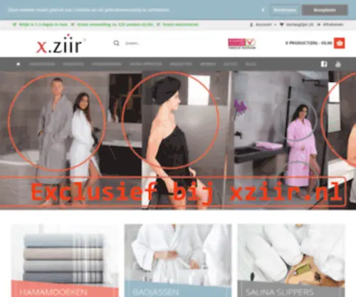 Xziir.nl(De Webshop voor al uw Sauna en Wellness artikelen) Screenshot