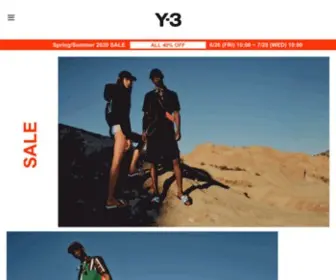 Y-3.com(3 ワイスリー) Screenshot