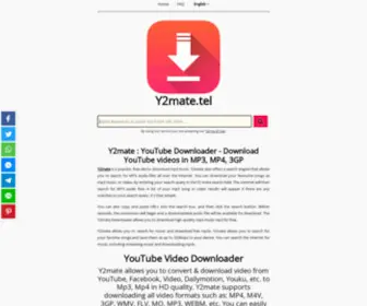 Y2Mate.tel(Y2mate is a YouTube downloader platform) Screenshot