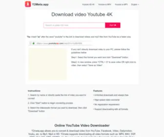 Y2Meta.app(Download video Youtube 4K) Screenshot