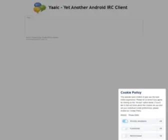 Yaaic.org(Yet Another Android IRC Client) Screenshot
