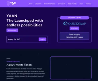 Yaanlaunchpad.com(YAAN) Screenshot