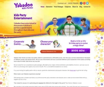 Yabadoo.com.au(Kids Party Entertainment) Screenshot