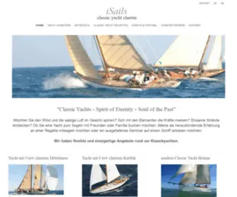 Yacht-Online-Shop.de(ISails Classic Yacht Charter Segeln auf klassischen Yachten) Screenshot