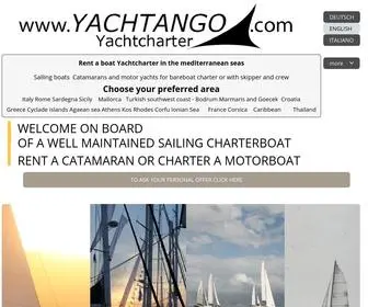 Yachtango.com(Yachtcharter Greece boatcharter Croatia Mallorca Italy Sicily) Screenshot