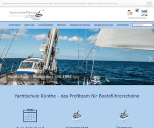 Yachtschule-Ruenthe.de(Startseite) Screenshot