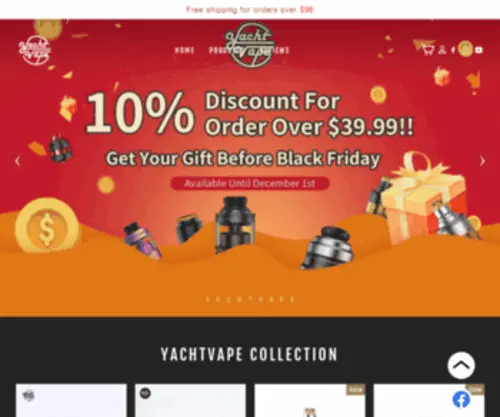 Yachtvape.store(Yachtvape Official Online Store) Screenshot