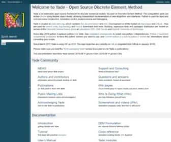 Yade-DEM.org(Overview) Screenshot