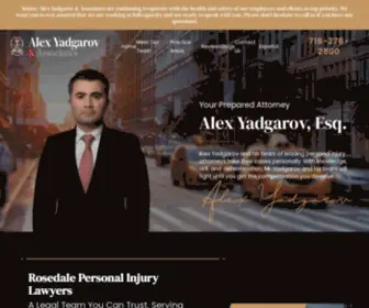 Yadgarovlaw.com(Rosedale Personal Injury Attorneys) Screenshot