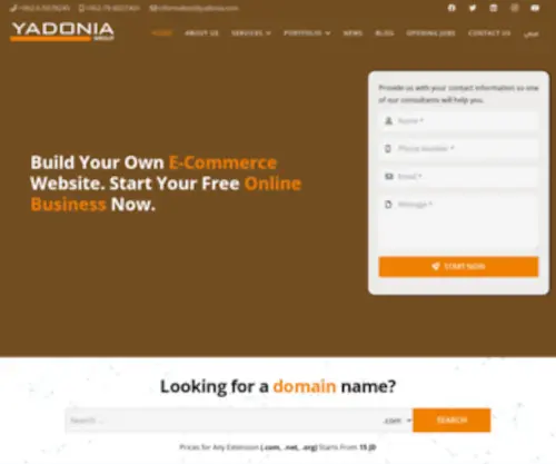 Yadonia.com(Hosting Website Design Social Media SEO Company Amman Jordan) Screenshot