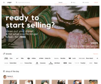 Yaga.co.za(Marketplace for preloved fashion) Screenshot