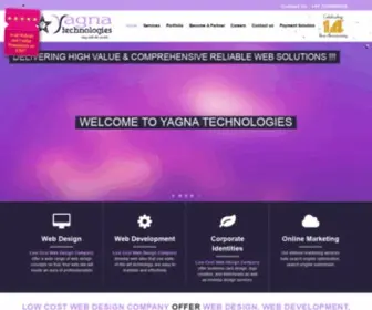 Yagnatechnologies.com(Low cost Web Design company coimbatore India) Screenshot