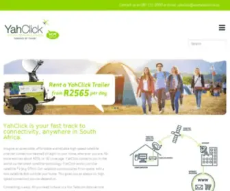 Yahclick.co.za(Satellite internet) Screenshot