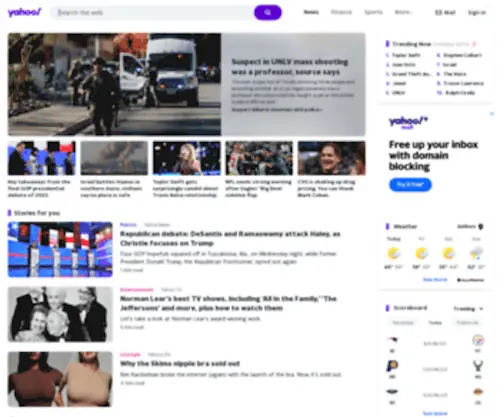 Yahoi.com(Mail, Weather, Search, Politics, News, Finance, Sports & Videos) Screenshot