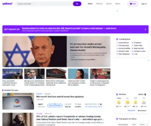 Yahoo.com Screenshot