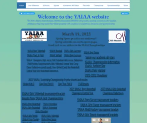 Yaiaa.com(Maintaining The Highest Standards of Education Based Athletics) Screenshot