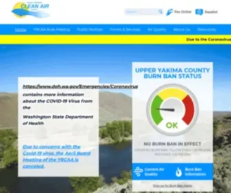 Yakimacleanair.org(The Yakima Regional Clean Air Agency) Screenshot