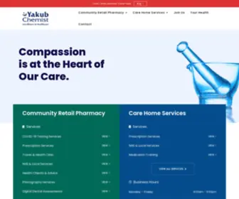 Yakubchemist.co.uk(Retail Pharmacy & Care Home Services) Screenshot