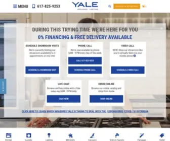 Yaleappliance.com(Boston Appliance Showroom) Screenshot