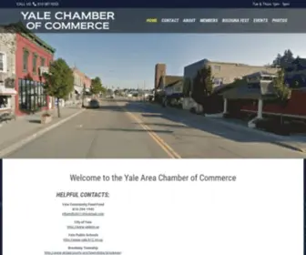 Yalechamber.com(Yale Area Chamber of Commerce in Yale Michigan) Screenshot