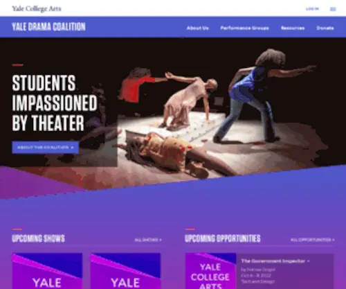 Yaledramacoalition.org(Yale Drama Coalition) Screenshot