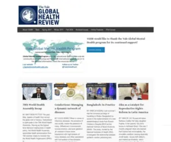 Yaleglobalhealthreview.com(Yale's Premier Global Health Magazine) Screenshot