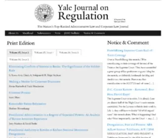 Yalejreg.com(Yale Journal on Regulation) Screenshot
