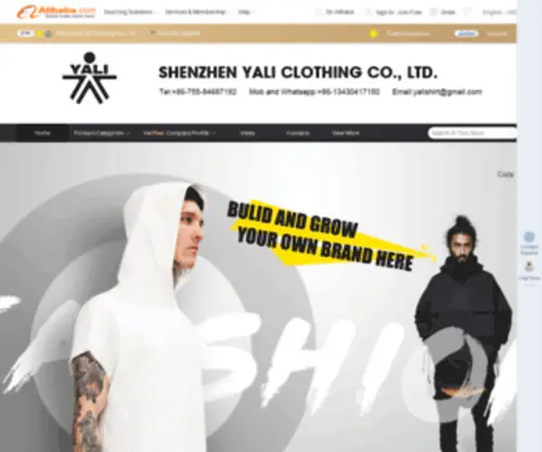 Yalishirt.com(Shenzhen Yali Clothing Co) Screenshot