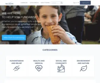 Yallagive.com(Crowdfunding) Screenshot