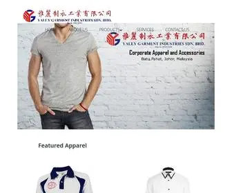 Yallygarment.my(One-Stop Apparel Manufacturer) Screenshot