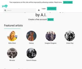 Yalp.io(Yalp analyses and transforms music or songs (YouTube link or mp3)) Screenshot